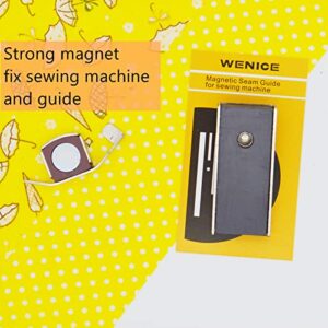 Magnetic Seam Guide for Sewing Machine,WENICE 2 Pieces Sewing Machine Accessories of Guide Magnets