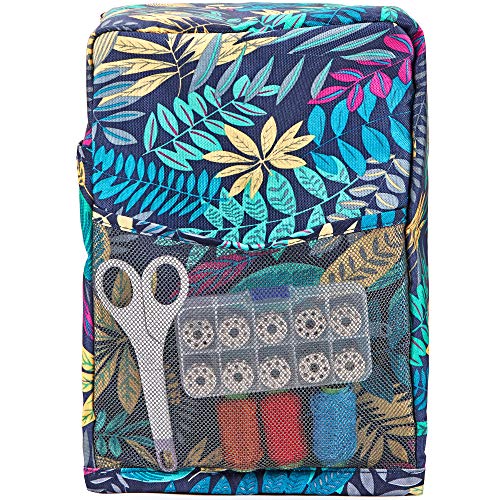 HOMEST Sewing Machine Dust Cover with Storage Pockets, Compatible with Most Standard Singer and Brother Machines, Floral (Patent Design)