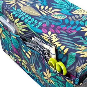 HOMEST Sewing Machine Dust Cover with Storage Pockets, Compatible with Most Standard Singer and Brother Machines, Floral (Patent Design)
