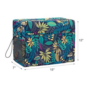 HOMEST Sewing Machine Dust Cover with Storage Pockets, Compatible with Most Standard Singer and Brother Machines, Floral (Patent Design)