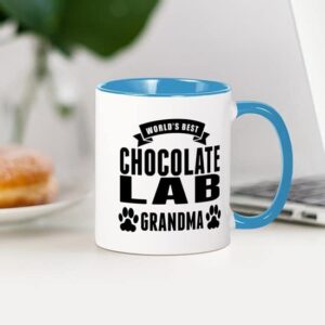 CafePress Worlds Best Chocolate Lab Grandma Mugs Ceramic Coffee Mug, Tea Cup 11 oz