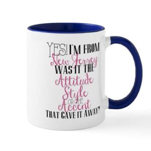 cafepress new jersey girl (pink) mugs ceramic coffee mug, tea cup 11 oz