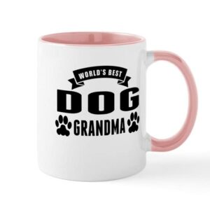 cafepress worlds best dog grandma mugs ceramic coffee mug, tea cup 11 oz