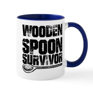 CafePress Wooden Spoon Survivor Mugs Ceramic Coffee Mug, Tea Cup 11 oz