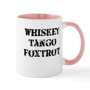 cafepress whiskey tango foxtrot 2 mugs ceramic coffee mug, tea cup 11 oz