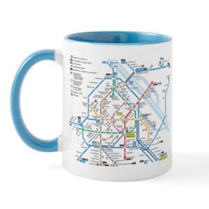 cafepress vienna metro map mug ceramic coffee mug, tea cup 11 oz