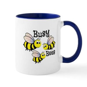 cafepress busy bees mugs ceramic coffee mug, tea cup 11 oz