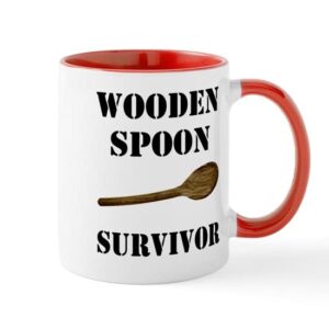 cafepress wooden spoon survivor mug ceramic coffee mug, tea cup 11 oz