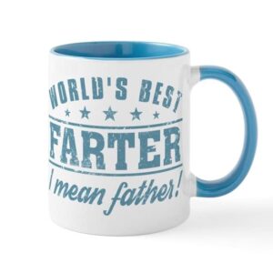 cafepress worlds best farter mugs ceramic coffee mug, tea cup 11 oz