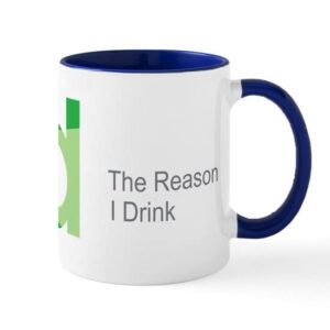 cafepress trid the reason i drink mug ceramic coffee mug, tea cup 11 oz