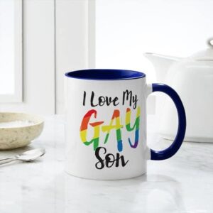 CafePress I Love My Gay Son Mug Ceramic Coffee Mug, Tea Cup 11 oz