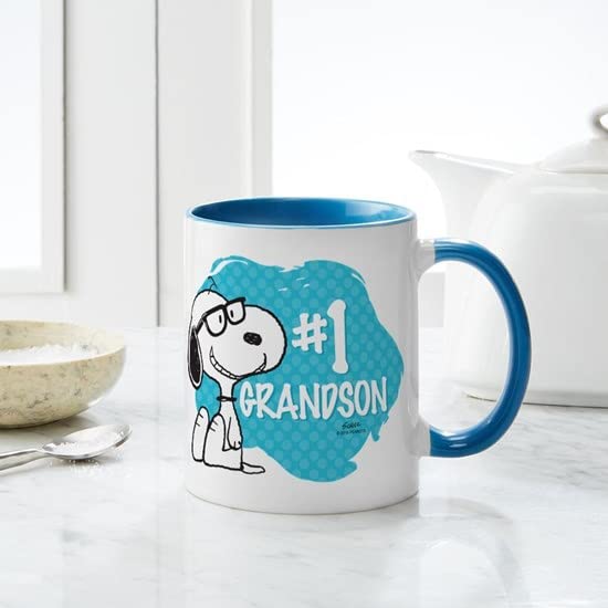 CafePress Number One Grandson Mug Ceramic Coffee Mug, Tea Cup 11 oz