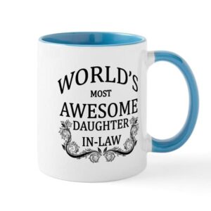 cafepress world’s most awesome daughter in law mug ceramic coffee mug, tea cup 11 oz