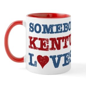 cafepress somebody in kentucky loves me mug ceramic coffee mug, tea cup 11 oz