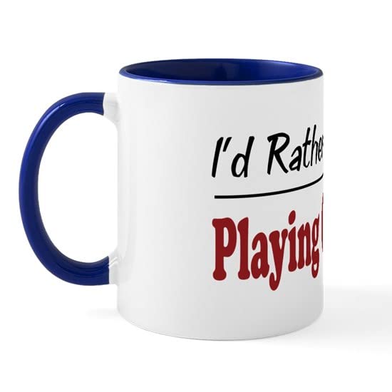 CafePress Rather Be Playing Cribbage Mug Ceramic Coffee Mug, Tea Cup 11 oz