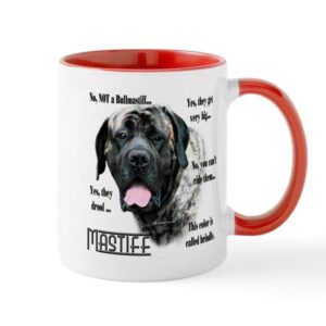 cafepress mastiff(brindle) faq mug ceramic coffee mug, tea cup 11 oz