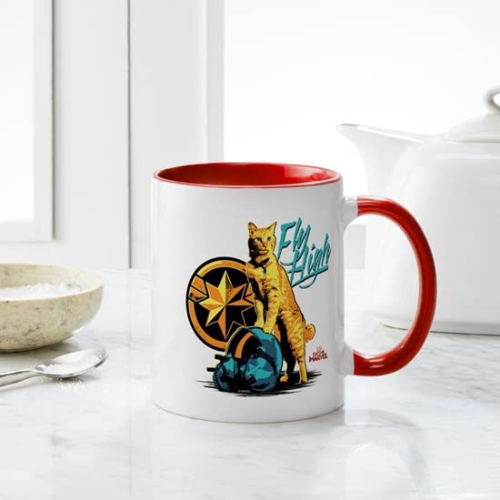 CafePress Goose The Cat Captain Marvel Ceramic Coffee Mug, Tea Cup 11 oz