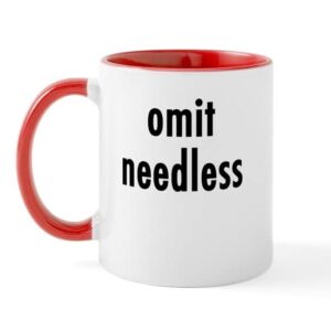 cafepress omit needless mug ceramic coffee mug, tea cup 11 oz