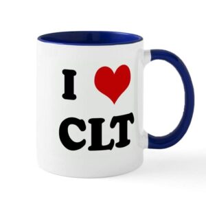 cafepress i love clt mug ceramic coffee mug, tea cup 11 oz