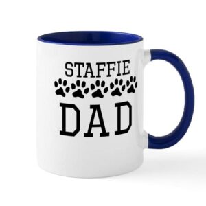 cafepress staffie dad mugs ceramic coffee mug, tea cup 11 oz