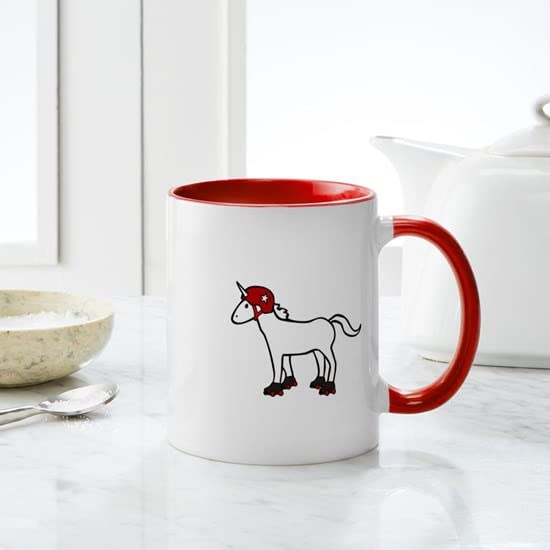 CafePress Roller Derby Unicorn Mugs Ceramic Coffee Mug, Tea Cup 11 oz