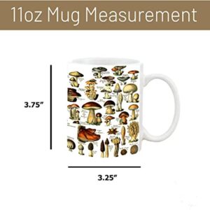 Generic Funny Coffee Mug Vintage Mushroom & Fungi Chart Coffee Mug white 11 Oz