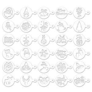 sunnei 30 pieces cookie stencils cake templates coffee stencils reusable painting cake stencil templates embossing moulds