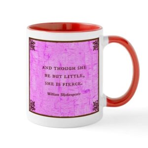 cafepress and though she be but little mugs ceramic coffee mug, tea cup 11 oz