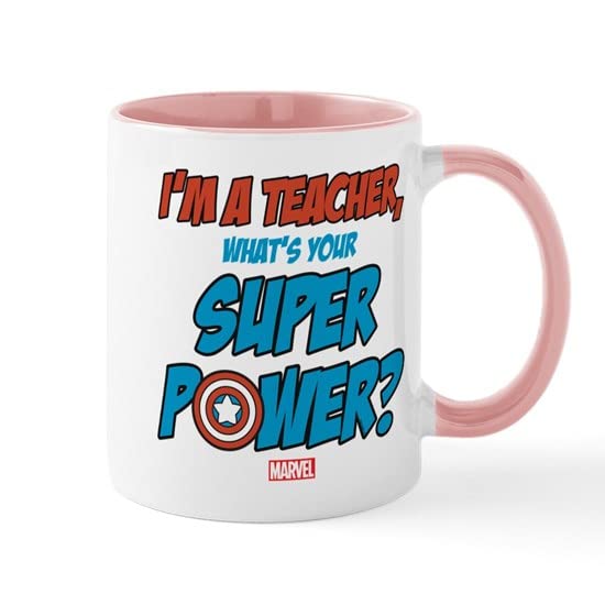 CafePress Captain America Teacher Mug Ceramic Coffee Mug, Tea Cup 11 oz