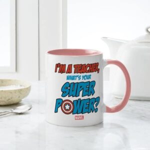 CafePress Captain America Teacher Mug Ceramic Coffee Mug, Tea Cup 11 oz