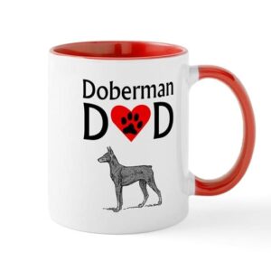 cafepress doberman dad mugs ceramic coffee mug, tea cup 11 oz