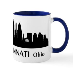 cafepress cincinnati cityscape skyline mugs ceramic coffee mug, tea cup 11 oz