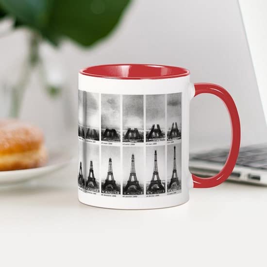 CafePress The Construction Of The Eiffel Tower Mugs Ceramic Coffee Mug, Tea Cup 11 oz