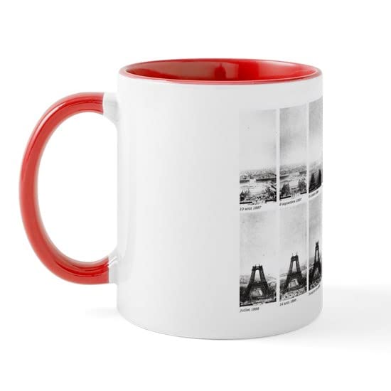 CafePress The Construction Of The Eiffel Tower Mugs Ceramic Coffee Mug, Tea Cup 11 oz