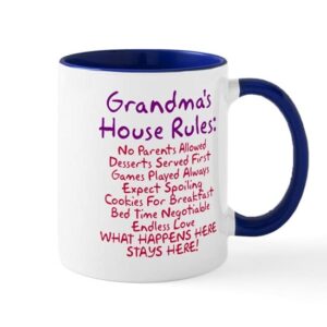 cafepress grandma’s house rules mug ceramic coffee mug, tea cup 11 oz