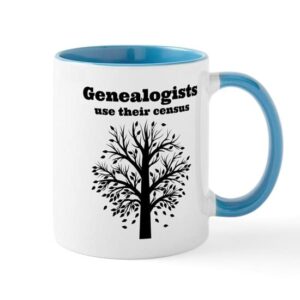 cafepress genealogists use their census! mugs ceramic coffee mug, tea cup 11 oz