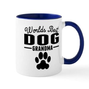 cafepress worlds best dog grandma mugs ceramic coffee mug, tea cup 11 oz