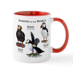 cafepress puffins of the world mug ceramic coffee mug, tea cup 11 oz