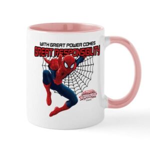 cafepress spiderman: with great power mug ceramic coffee mug, tea cup 11 oz