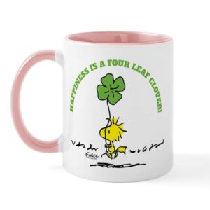 cafepress happiness is a four leaf clover mugs ceramic coffee mug, tea cup 11 oz