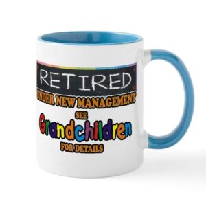cafepress retired under new management mugs ceramic coffee mug, tea cup 11 oz