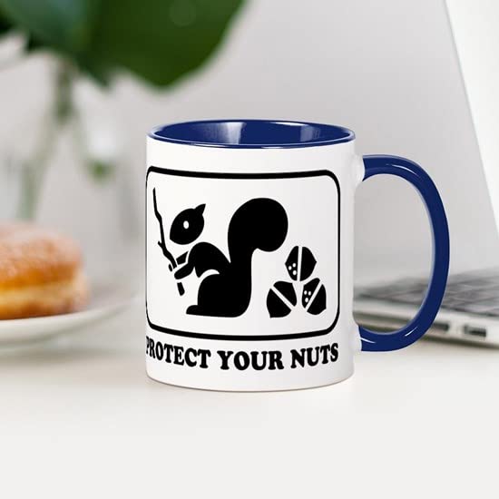 CafePress Protect Your Nuts Mug Ceramic Coffee Mug, Tea Cup 11 oz