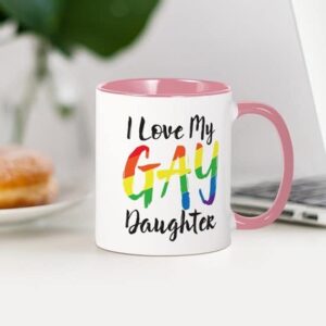 CafePress I Love My Gay Daughter Mug Ceramic Coffee Mug, Tea Cup 11 oz