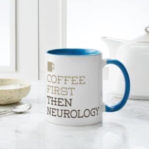 CafePress Coffee Then Neurology Mugs Ceramic Coffee Mug, Tea Cup 11 oz