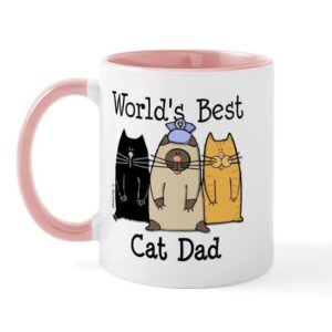 cafepress world’s best cat dad mug ceramic coffee mug, tea cup 11 oz