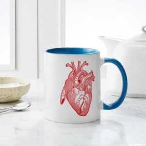 CafePress Anatomical Heart Red Mugs Ceramic Coffee Mug, Tea Cup 11 oz