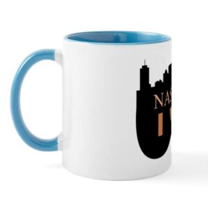 CafePress Nashville Guitar Skyline LT Mugs Ceramic Coffee Mug, Tea Cup 11 oz