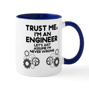 cafepress trust me, i’m an engineer funny mugs ceramic coffee mug, tea cup 11 oz