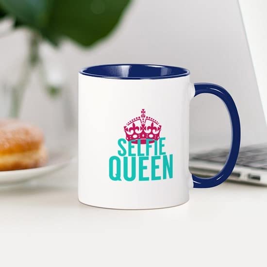 CafePress Selfie Queen Mugs Ceramic Coffee Mug, Tea Cup 11 oz