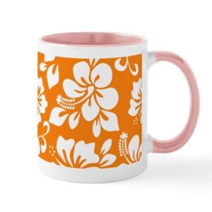 cafepress orange hawaiian hibiscus mugs ceramic coffee mug, tea cup 11 oz